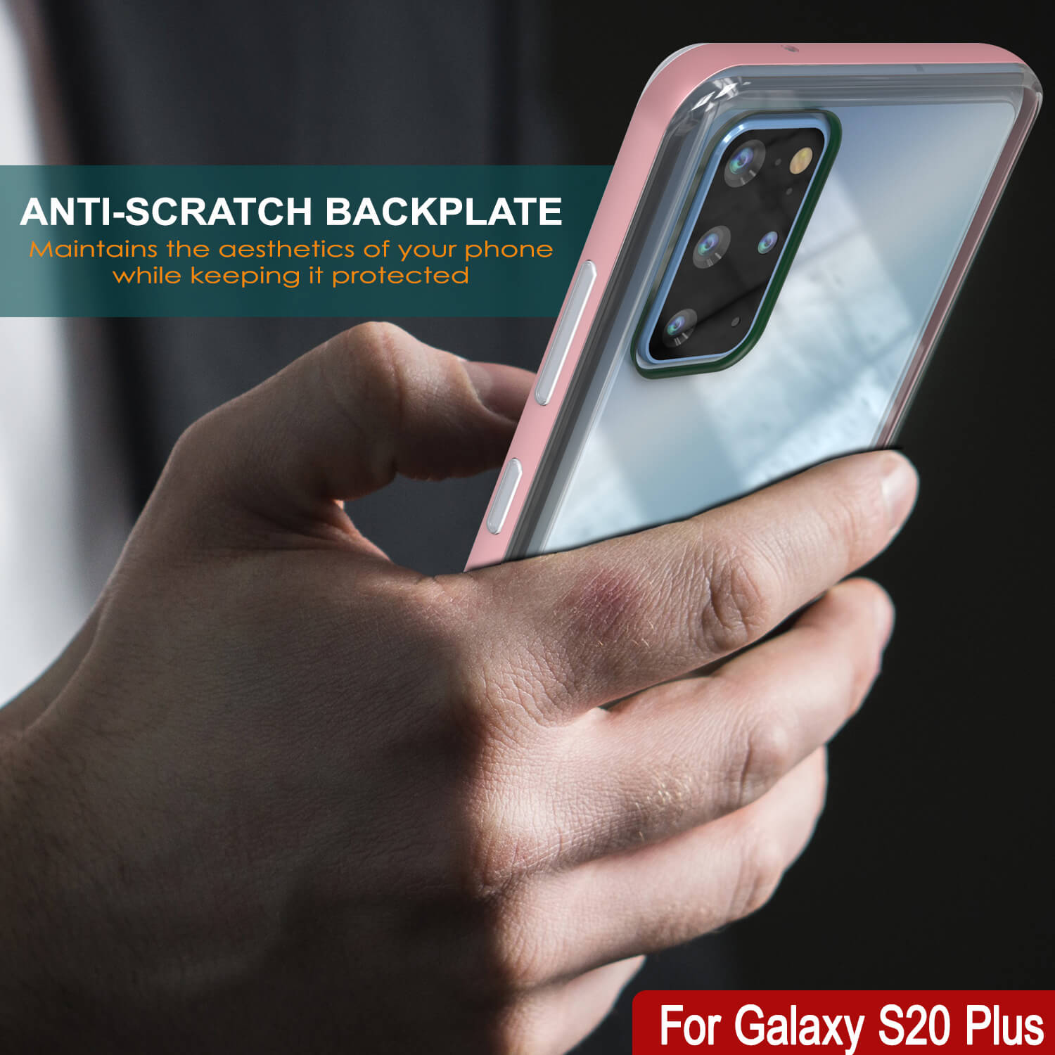 Capa Galaxy S20+ Plus, PUNKcase [Série LUCID 3.0] [Slim Fit] Capa de Armadura com Protetor de Tela Integrado [Ouro Rosa]