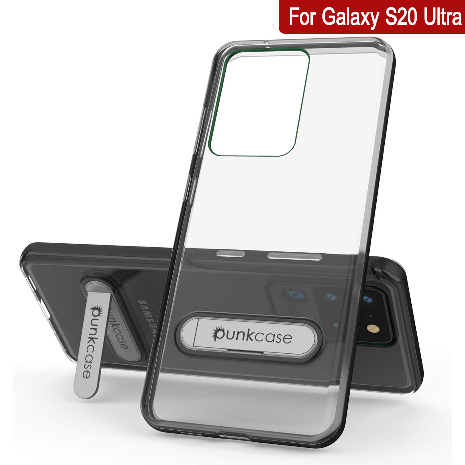 Capa Galaxy S20 Ultra, PUNKcase [Série LUCID 3.0] [Ajuste Slim] Capa de Proteção com Protetor de Tela Integrado [Preto]