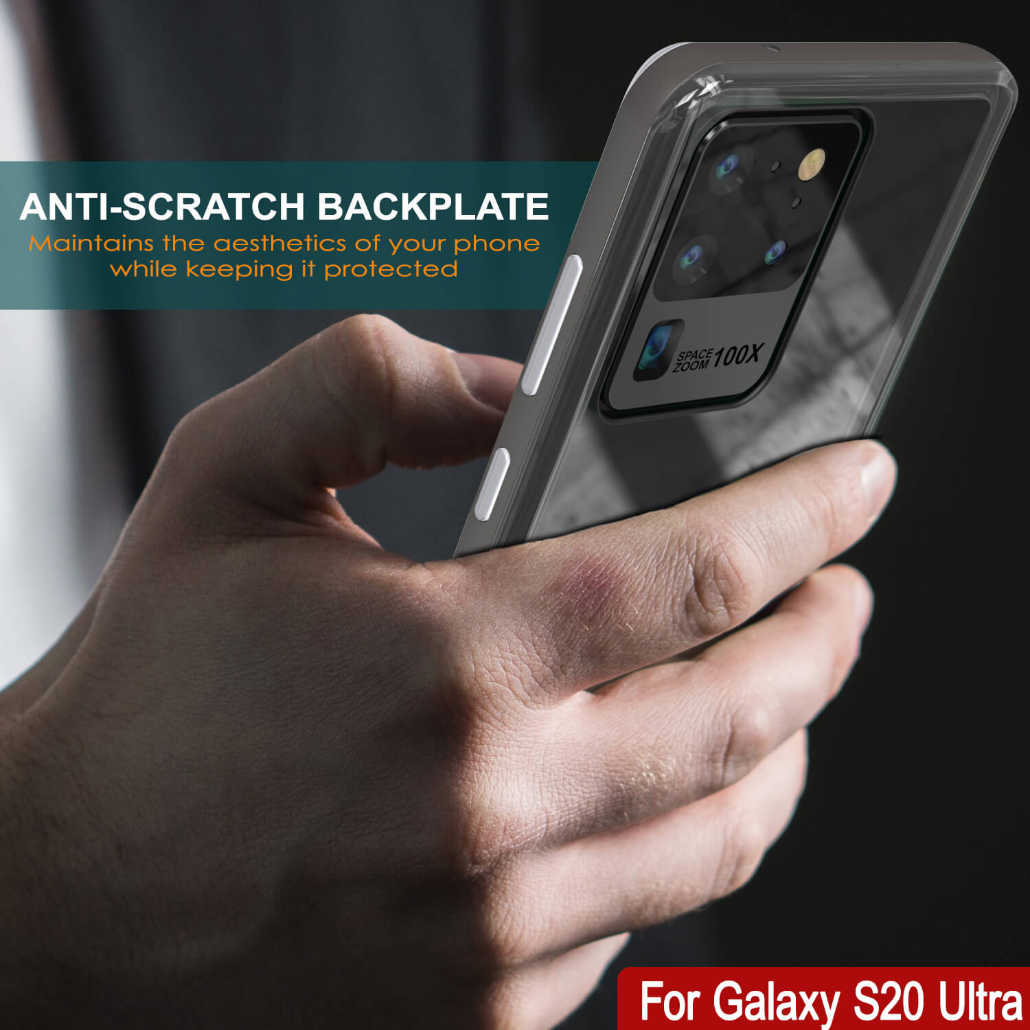 Capa Galaxy S20 Ultra, PUNKcase [Série LUCID 3.0] [Ajuste Slim] Capa armada com protetor de tela integrado [Cinza]
