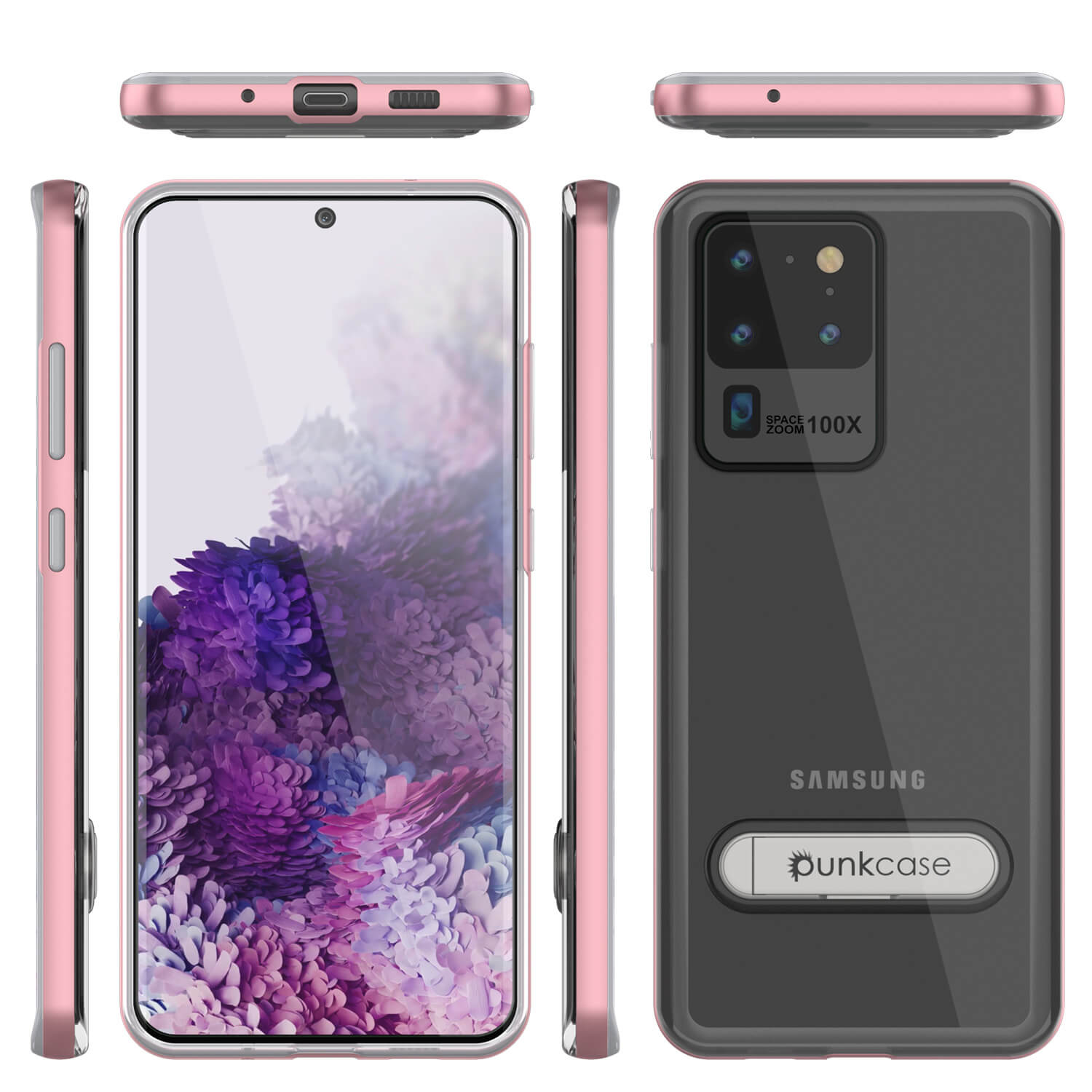 Capa Galaxy S20 Ultra, PUNKcase [Série LUCID 3.0] [Ajuste Slim] Capa Blindada com Protetor de Tela Integrado [Ouro Rosa]