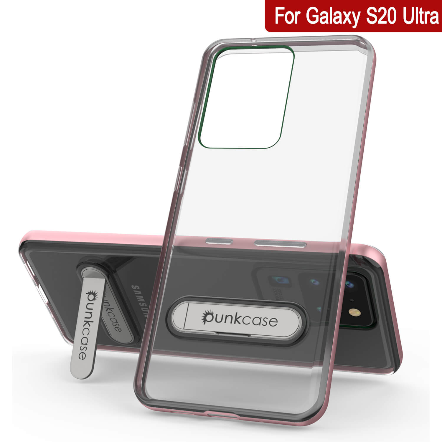 Capa Galaxy S20 Ultra, PUNKcase [Série LUCID 3.0] [Ajuste Slim] Capa Blindada com Protetor de Tela Integrado [Ouro Rosa]