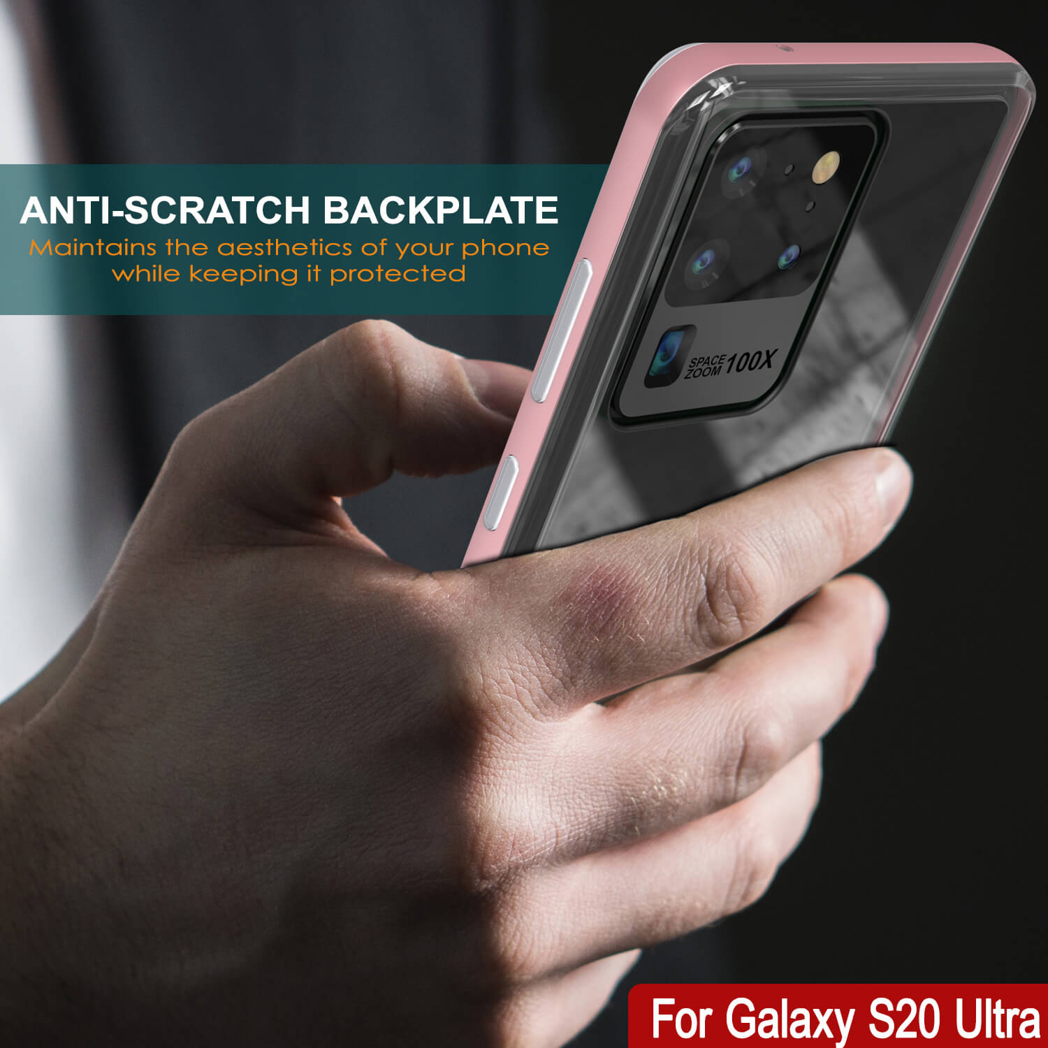 Capa Galaxy S20 Ultra, PUNKcase [Série LUCID 3.0] [Ajuste Slim] Capa Blindada com Protetor de Tela Integrado [Ouro Rosa]