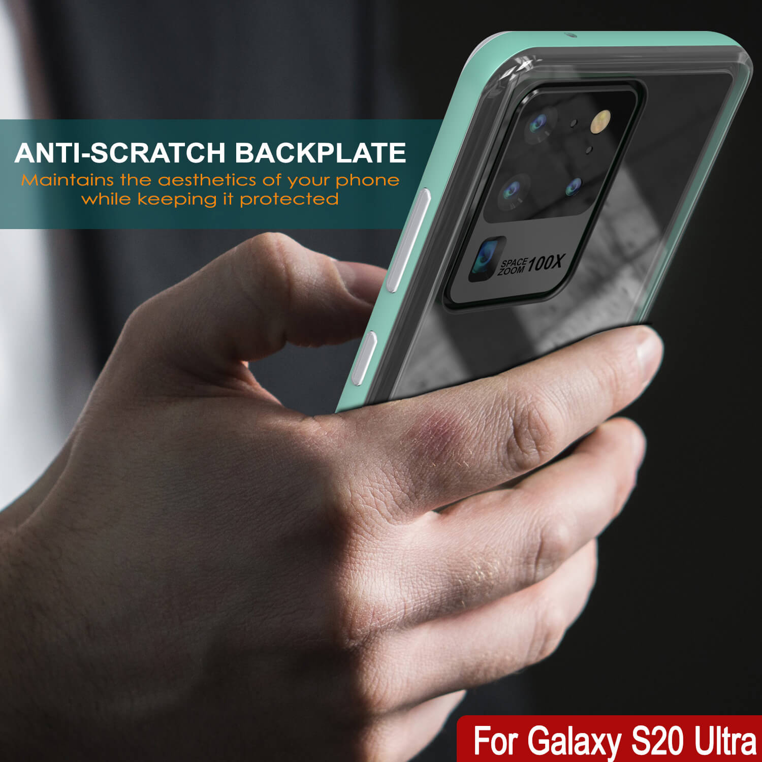 Capa Galaxy S20 Ultra, PUNKcase [Série LUCID 3.0] [Ajuste Fino] Capa de Armadura com Protetor de Tela Integrado [Azul].