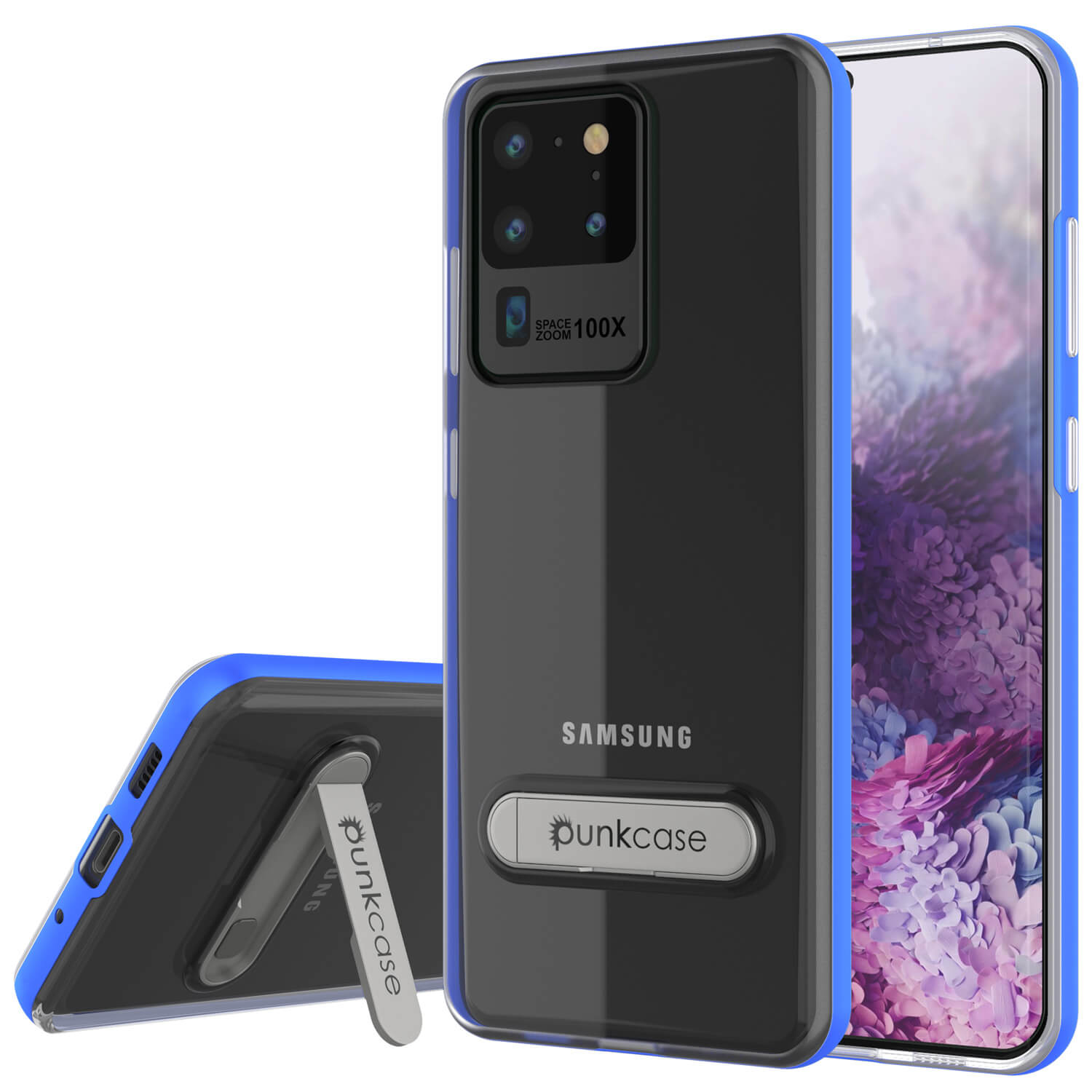 Capa Galaxy S20 Ultra, PUNKcase [Série LUCID 3.0] [Ajuste Slim] Capa de Armadura com Protetor de Tela Integrado [Azul]