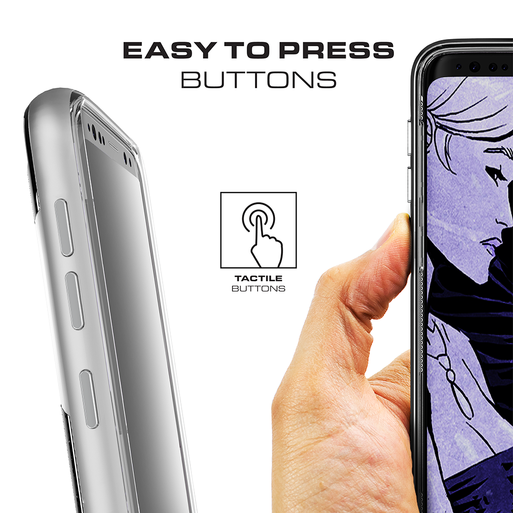 Galaxy S9 Clear Protective Case | Cloak 3 Series [Black]