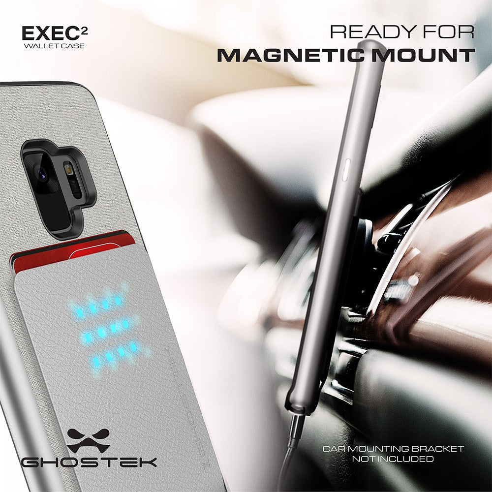 Galaxy S9+ Protective Wallet Case | Exec 2 Series [Silver]