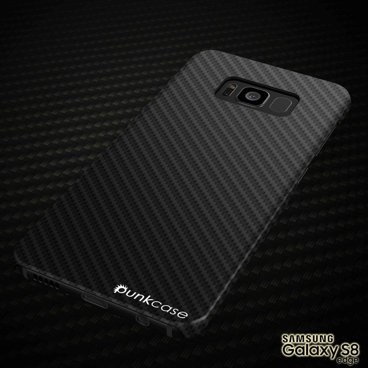 Capa Galaxy S8, PunkCase CarbonShield, Preto Jato