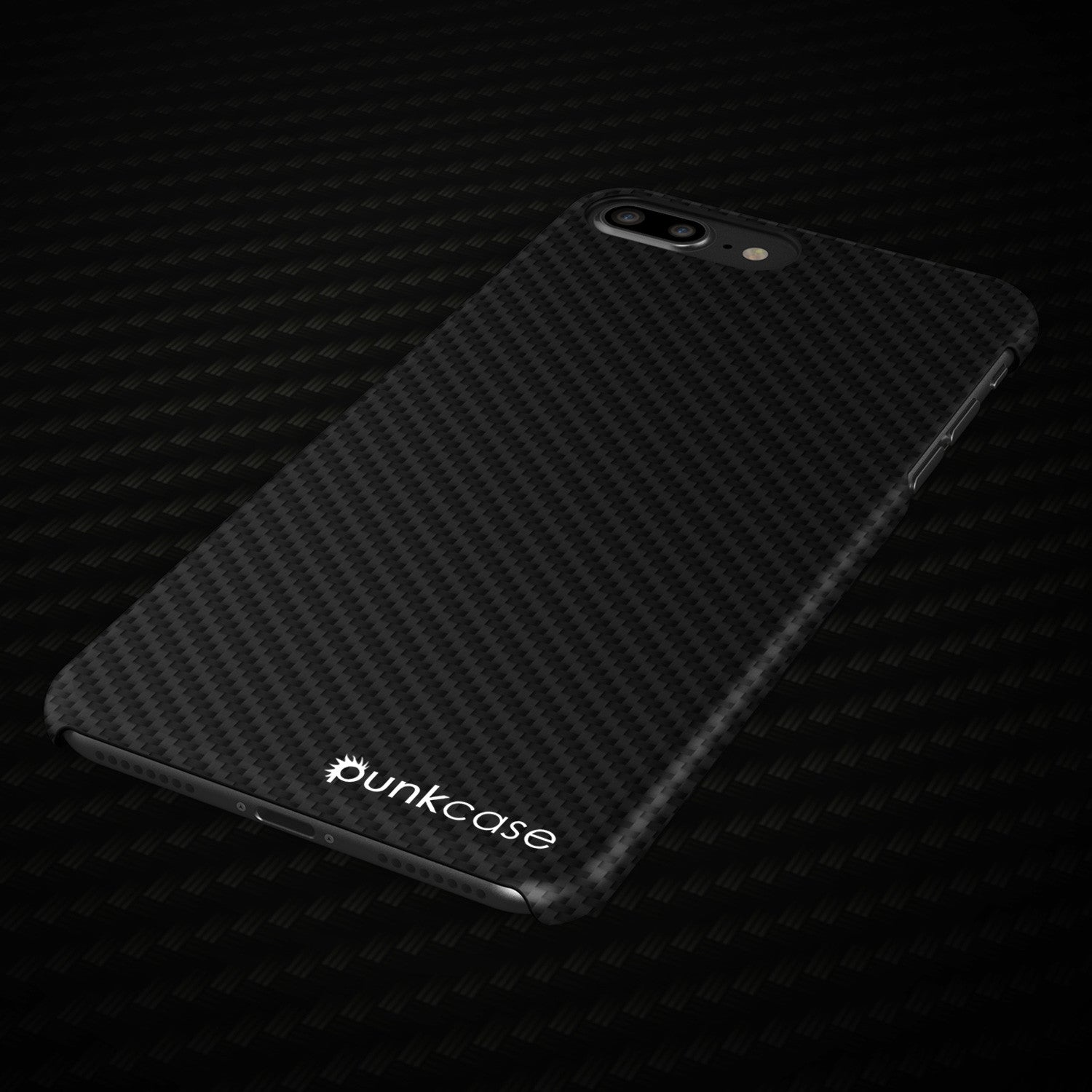 iPhone 8+ Plus Case - Punkcase CarbonShield Jet Black