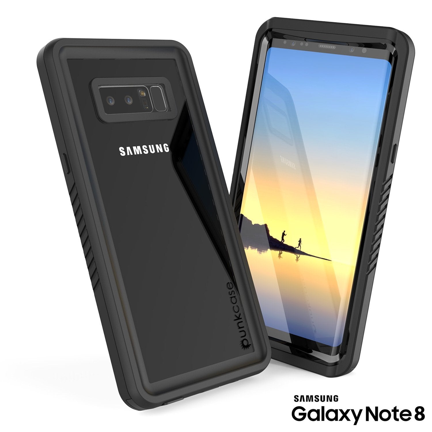 Capa Galaxy Note 8, Punkcase [Série Extrema] [Ajuste Slim] [Certificado IP68] [À Prova de Choque] Capa de Armadura com Protetor de Tela Integrado [Transparente]