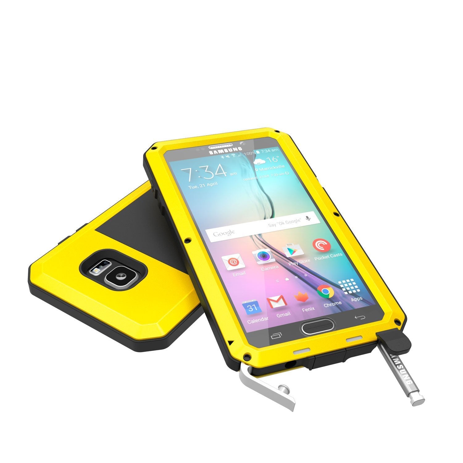Capa S7, Série METALLIC NEON da Punkcase® para Samsung Galaxy S7 com VIDRO TEMPERADO | Estrutura de Alumínio