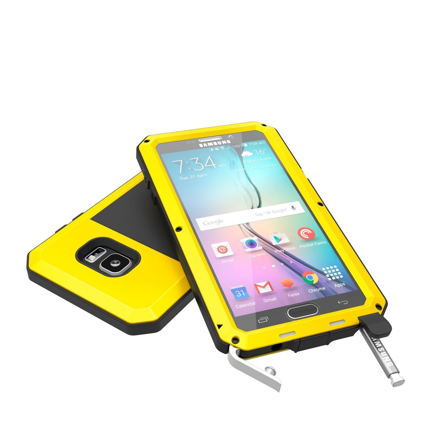 Capa Note 5, Série METÁLICA PUNKCASE® NEON c/ VIDRO TEMPERADO | Moldura de Alumínio
