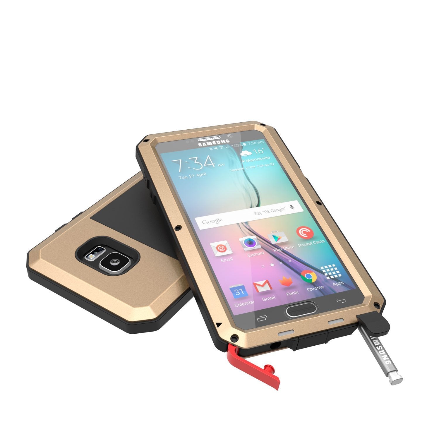 Capa S7, Punkcase® Série METALLIC OURO para Samsung Galaxy S7 COM VIDRO TEMPERADO | Moldura de Alumínio