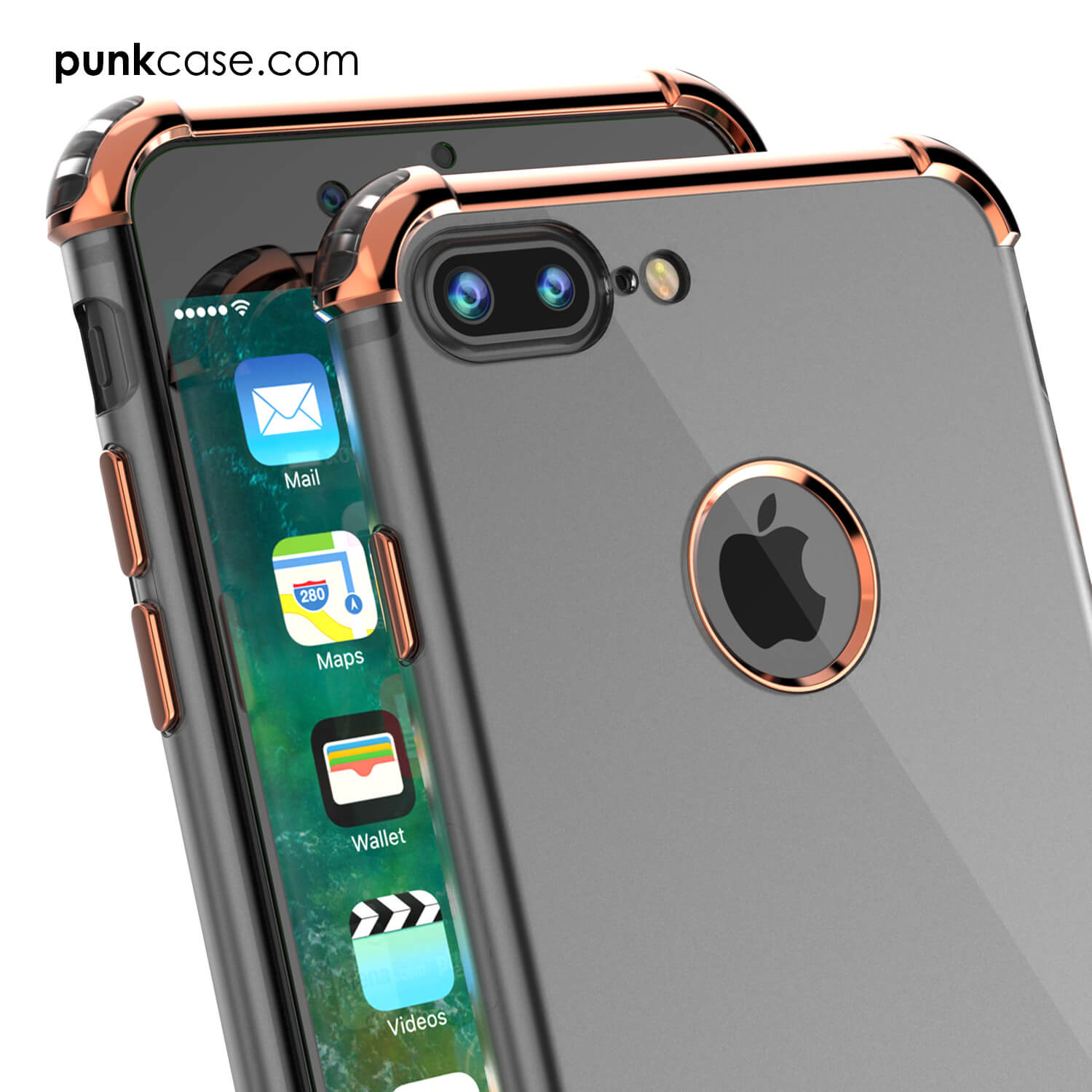 Capa iPhone 7 PLUS, Punkcase [SÉRIE BLAZE] Cobertura Protetora com Protetor de Tela PunkShield [À Prova de Choque] [Ajuste Slim] para Apple iPhone 7 PLUS [RoseGold]