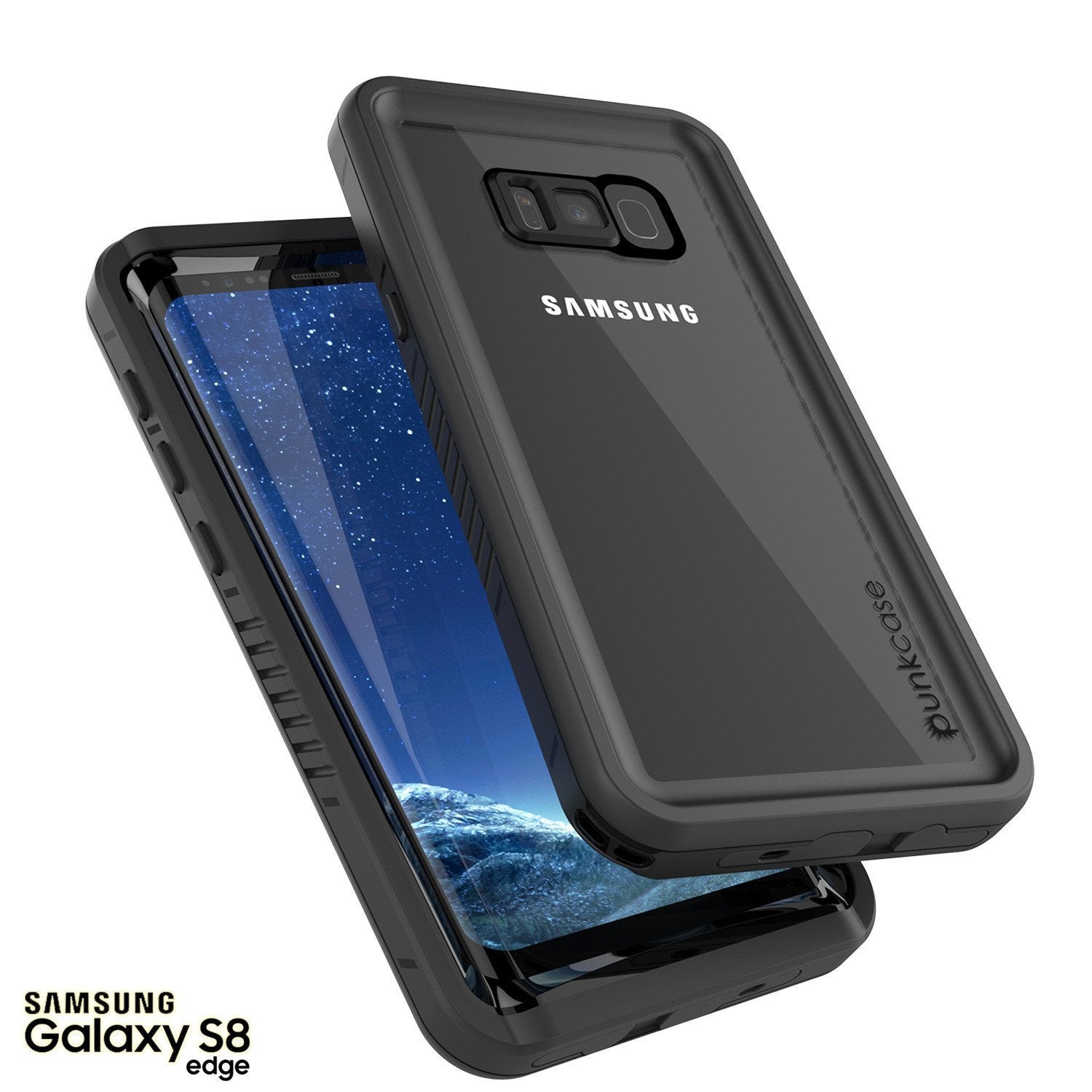 Capa à prova d'água para Galaxy S8, Punkcase [Série Extrema] [Ajuste Slim] [Certificado IP68] [À Prova de Choque] [À Prova de Neve] [À Prova de Poeira] Capa de armadura [Preto]