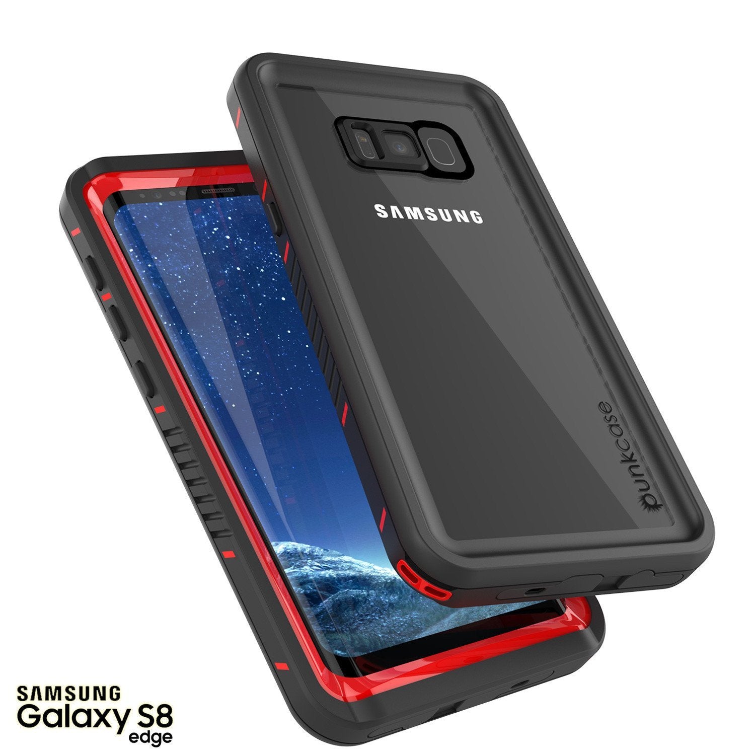 Capa à prova d'água para Galaxy S8, Punkcase [Série Extrema] [Ajuste Slim] [Certificado IP68] [Prova de Choque] [Prova de Neve] [Prova de Poeira] Capa de Armor com Protetor de Tela Integrado para Samsung Galaxy S8 [Vermelho]