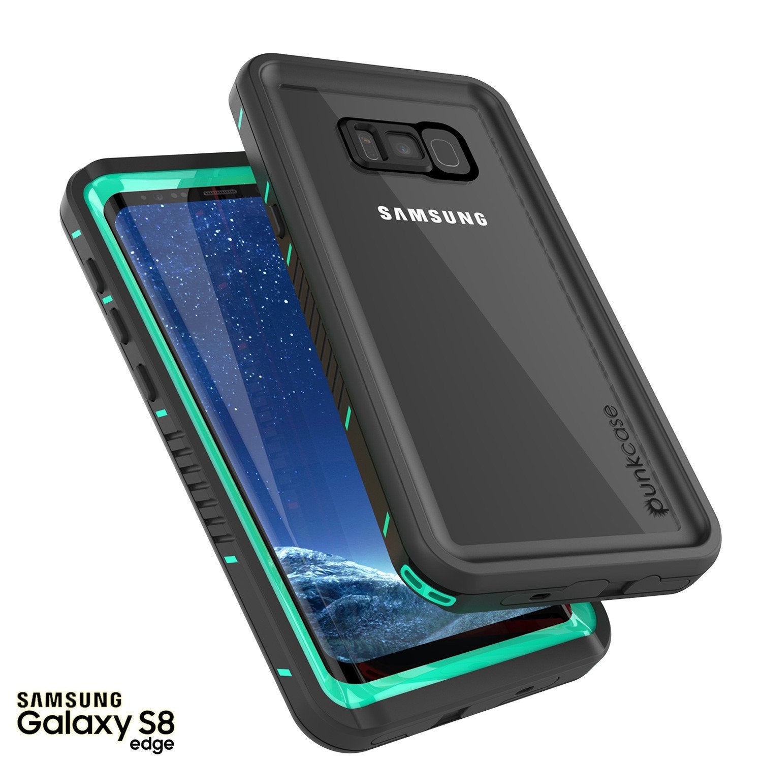 Capa à prova d'água para Galaxy S8, Punkcase [Série Extreme] [Ajuste Slim] [Certificado IP68] [À Prova de Choque] [À Prova de Neve] [À Prova de Poeria] Capa de Armadura com Protetor de Tela Embutido para Samsung Galaxy S8 [Azul-Teal]