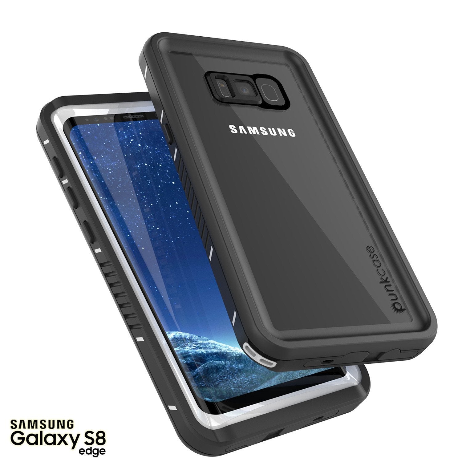 Capa à prova d'água Galaxy S8, Punkcase [Série Extrema] [Ajuste Slim] [Certificado IP68] [Prova de Choque] [Prova de Neve] [Prova de Poeira] Cobertura de Armadura [Branco]
