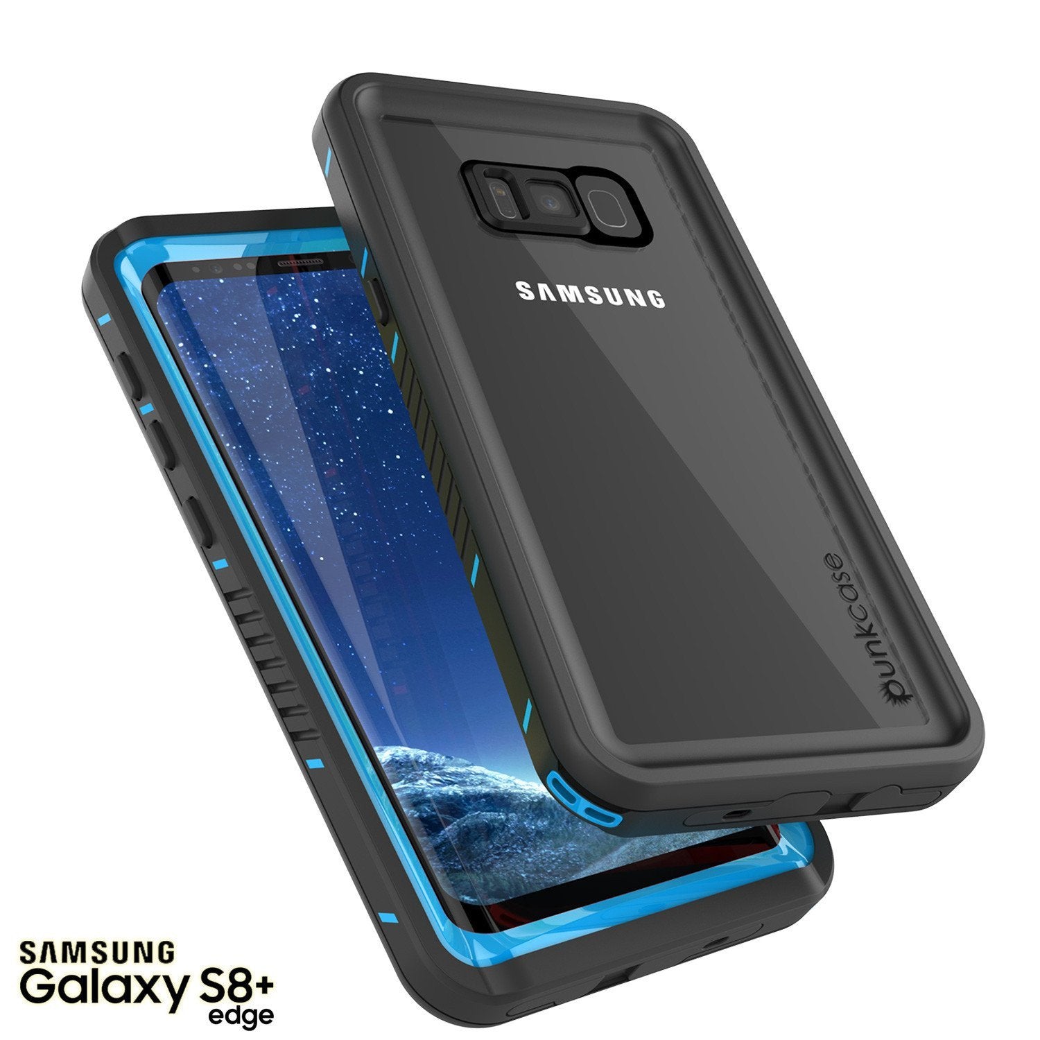 Capa a Prova d'Água para Galaxy S8 PLUS, Punkcase [Série Extrema] [Ajuste Fino] [Certificado IP68] [À Prova de Choque] [À Prova de Neve] [À Prova de Poeira] Capa de Armadura [Azul Claro]