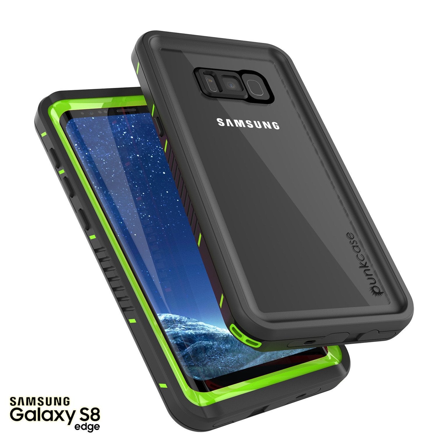 Capa à prova d'água para Galaxy S8, Punkcase [Série Extrema] [Ajuste Slim] [Certificado IP68] [À Prova de Choque] [À Prova de Neve] [À Prova de Poeira] Capa Armor com Protetor de Tela Integrado para Samsung Galaxy S8 [Verde]