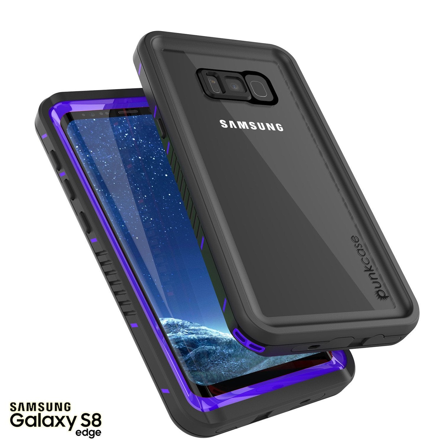 Capa à prova d'água para Galaxy S8, Punkcase [Série Extrema] [Ajuste Slim] [Certificado IP68] [À prova de choque] [À prova de neve] [À prova de poeira] Capa de proteção resistente com protetor de tela embutido para Samsung Galaxy S8 [Roxo]
