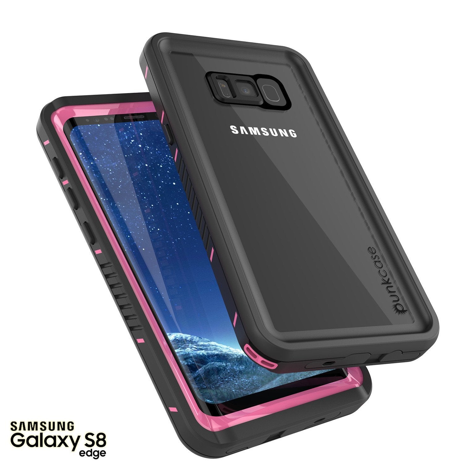 Capa à Prova d'Água para Galaxy S8, Punkcase [Série Extreme] [Ajuste Slim] [Certificado IP68] [Prova de Choque] [À Prova de Neve] [À Prova de Poeira] Capa de Armadura com Protetor de Tela Embutido para Samsung Galaxy S8 [Rosa]