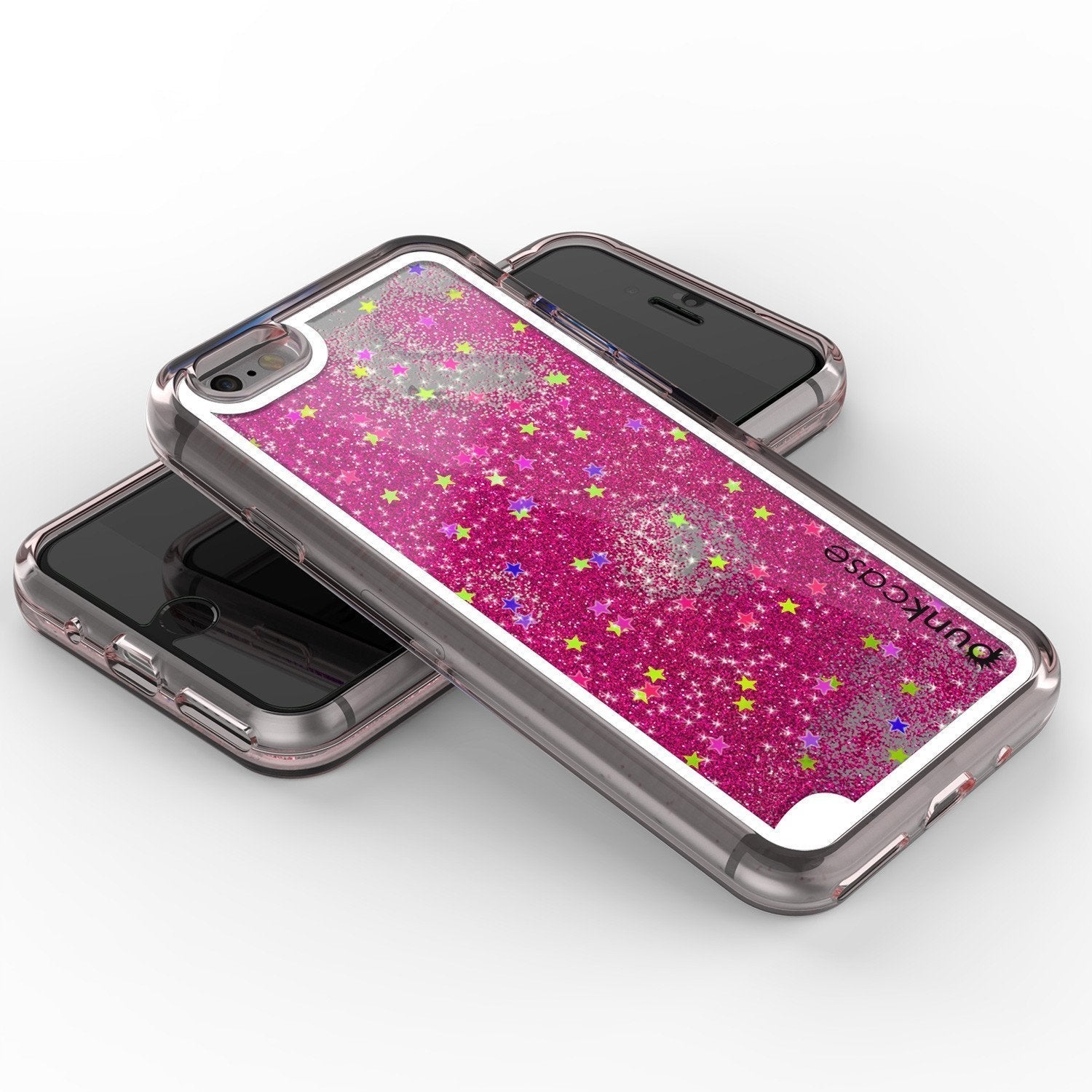 iPhone SE (4.7") Case, PunkCase LIQUID Pink Series, Protective Dual Layer Floating Glitter Cover (Color in image: green)